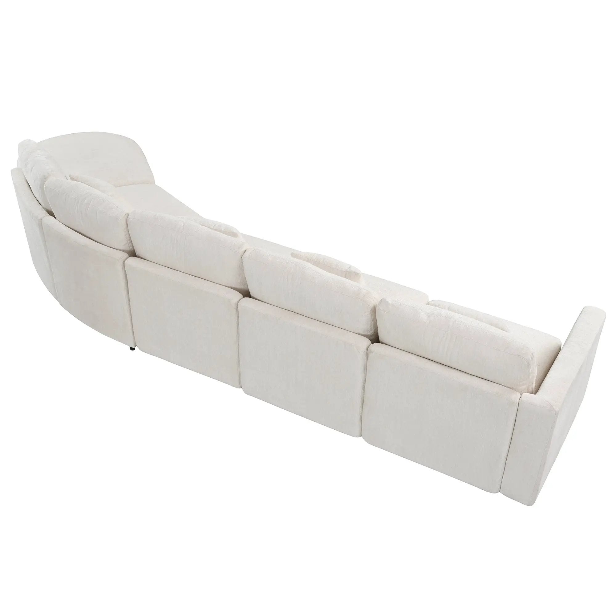 U_Style Modern 5-Seater Curved Modular Sectional Sofa by HouseOfZazla