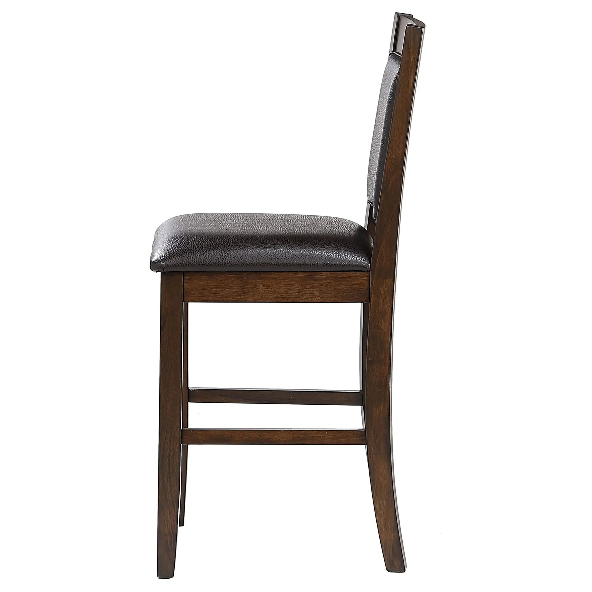 Dewey - Upholstered Counter Chair (Set of 2) - Walnut by HouseOfZazla
