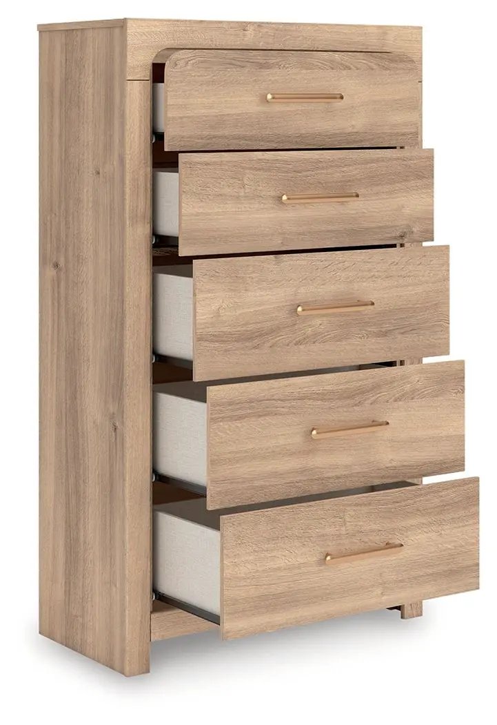Kinlanni - Five Drawer Chest - Tan by Unique Piece Furniture