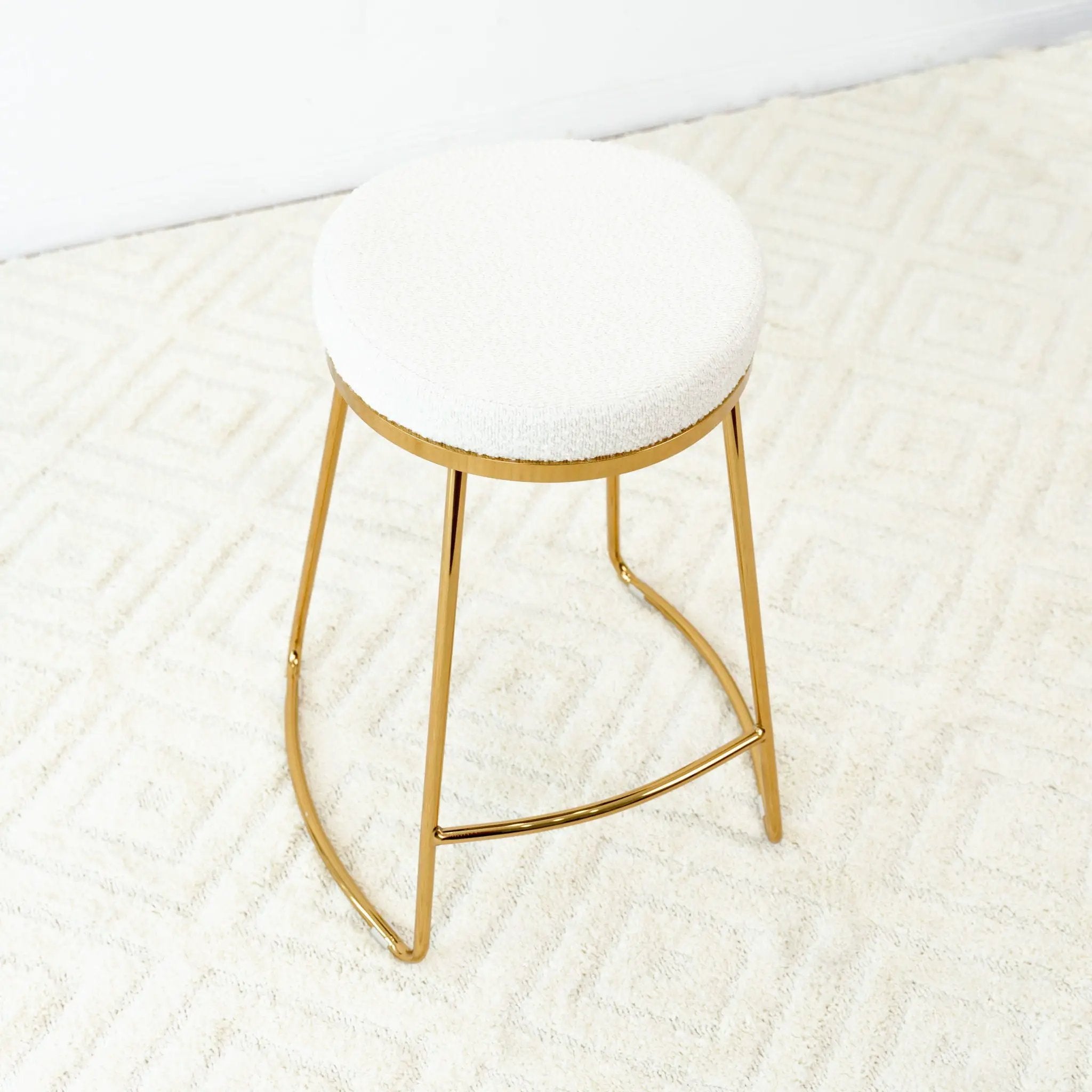 Jane - 26" Mid-Century Modern Luxury Upholstered Stool by HouseOfZazla