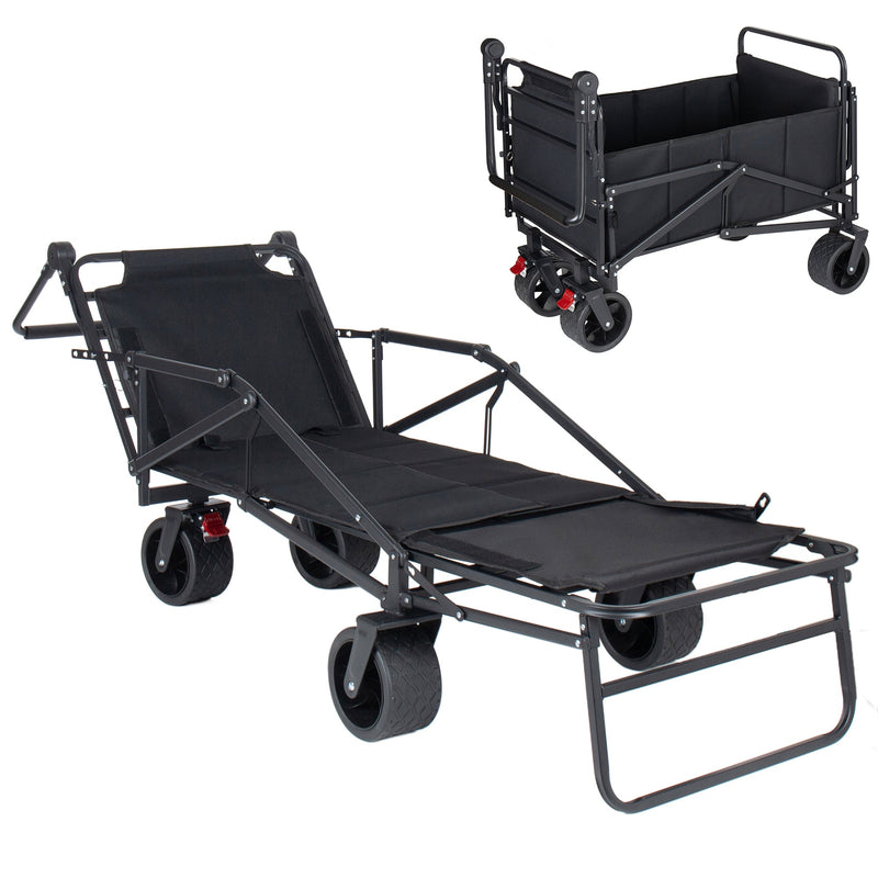2-in-1 Multifunctional Folding Wagon Cart and Convertible Beach Chair by HouseOfZazla