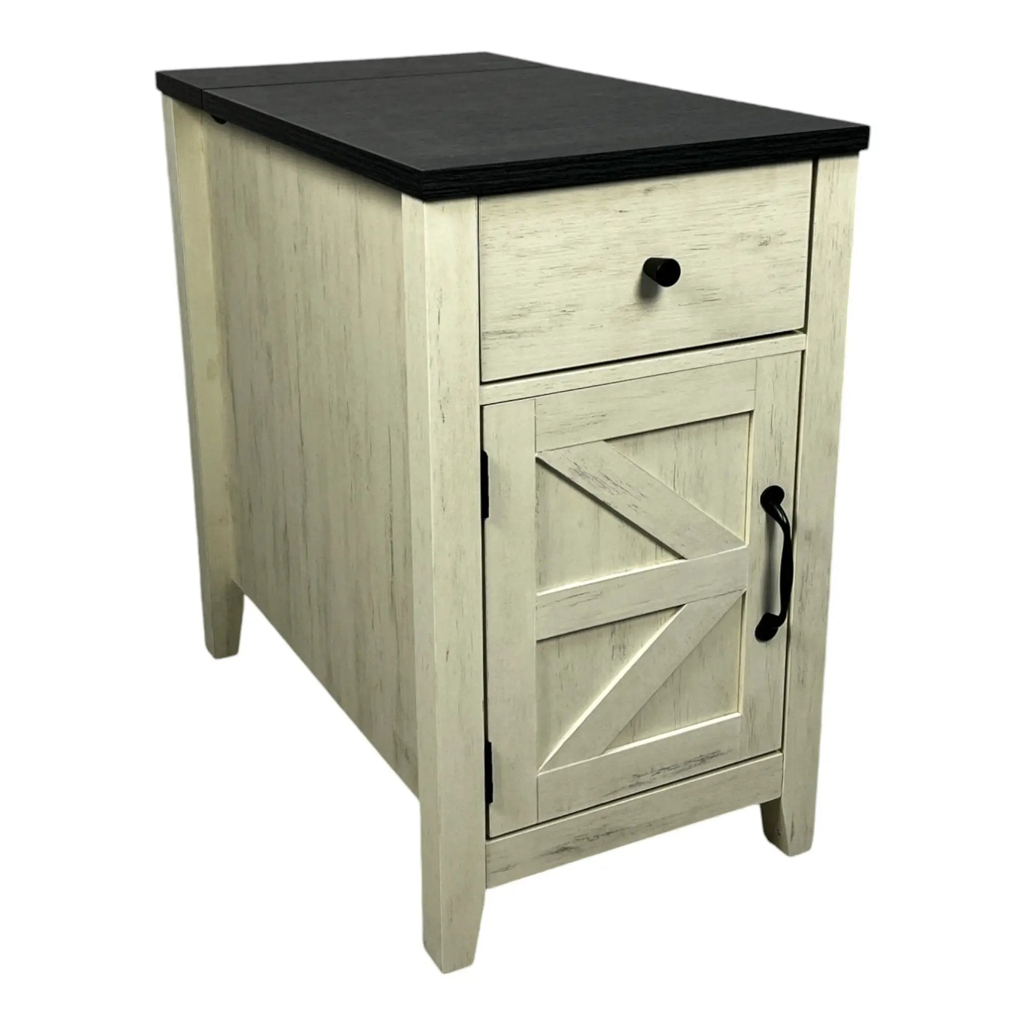 Farmhouse End Table with Charging Station by HouseOfZazla