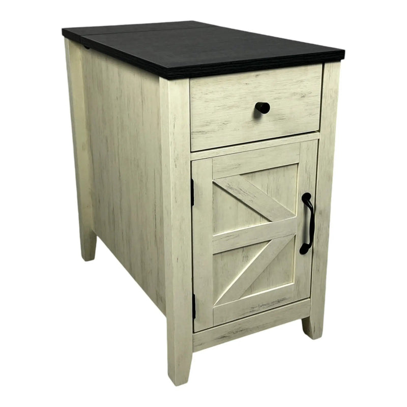 Farmhouse End Table with Charging Station by HouseOfZazla