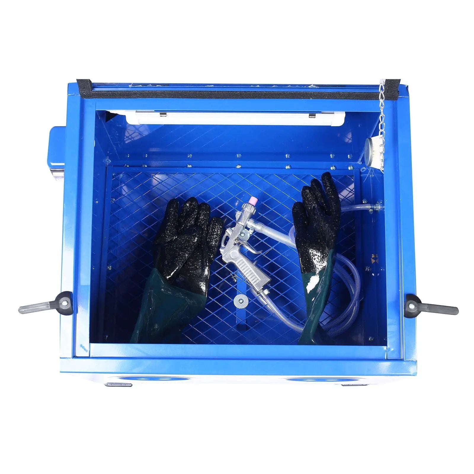 Bench Top Portable Sand Blaster Cabinet Kit 25 Gallon With 80 Psi Capacity - Blue by HouseOfZazla