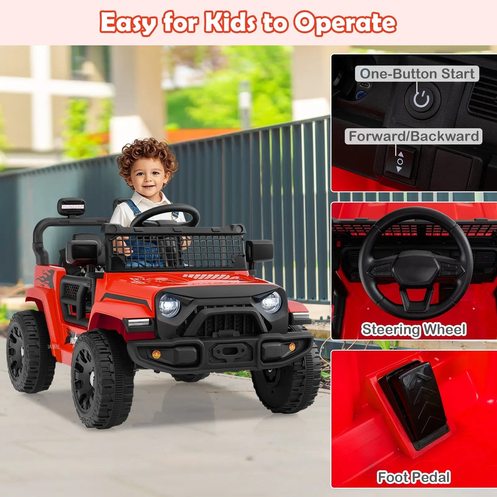 12V Kids Ride on Truck Car Battery Powered Electric Vehicle by DirectDeals
