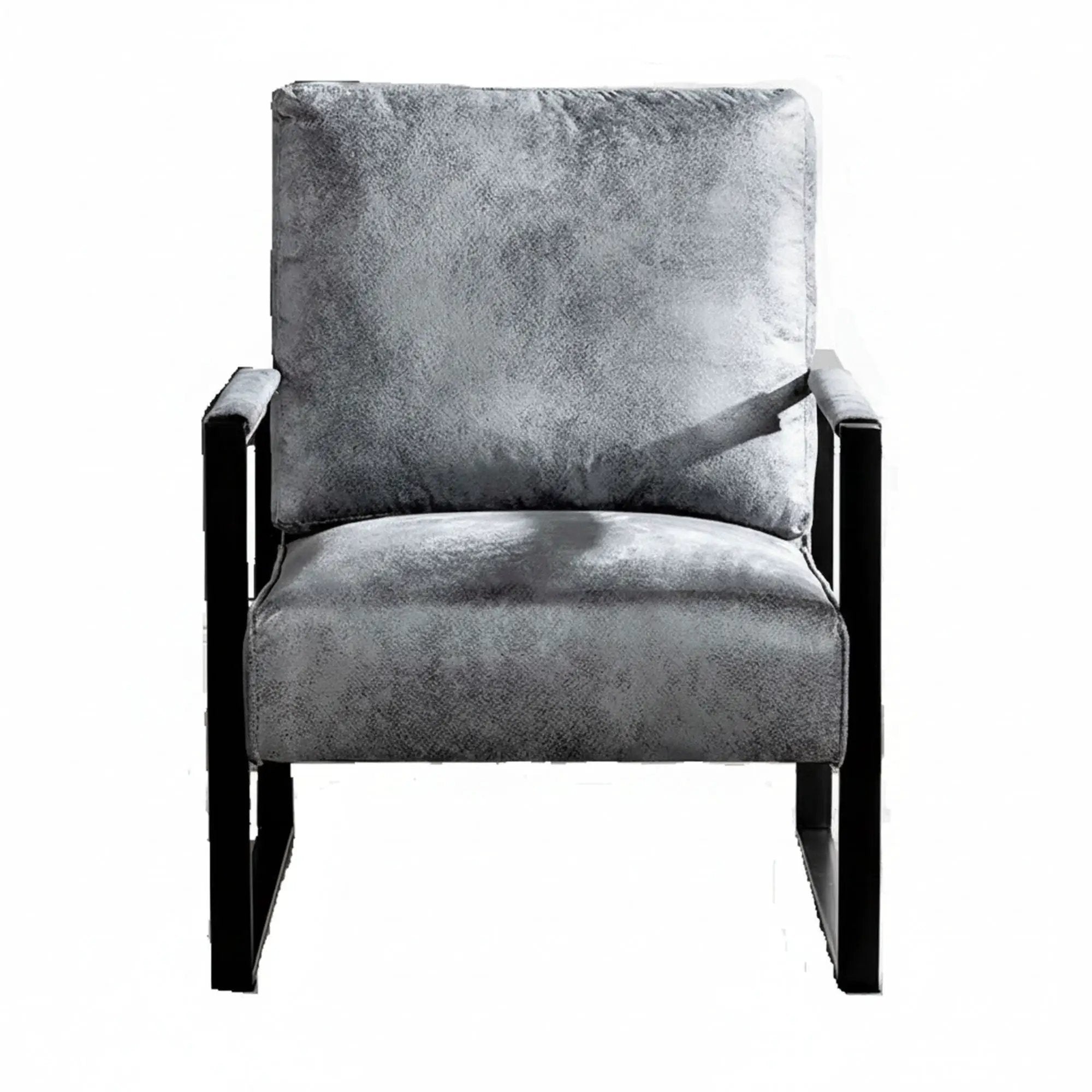 Classic Mid Century Modern Accent Chair With Durable Square Metal Frame, Armchair by HouseOfZazla