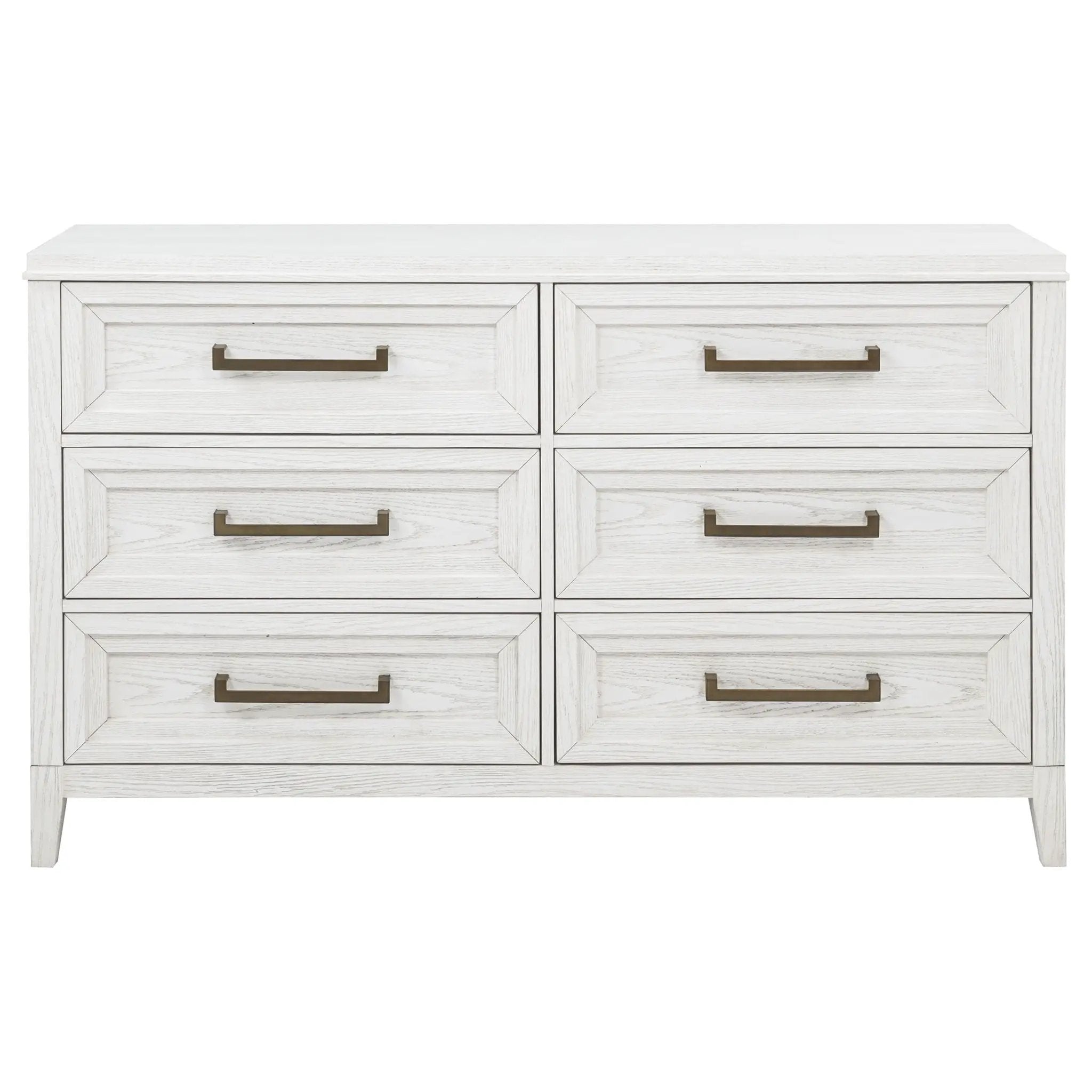Marielle 6-drawer Bedroom Dresser Distressed White by Unique Piece Furniture