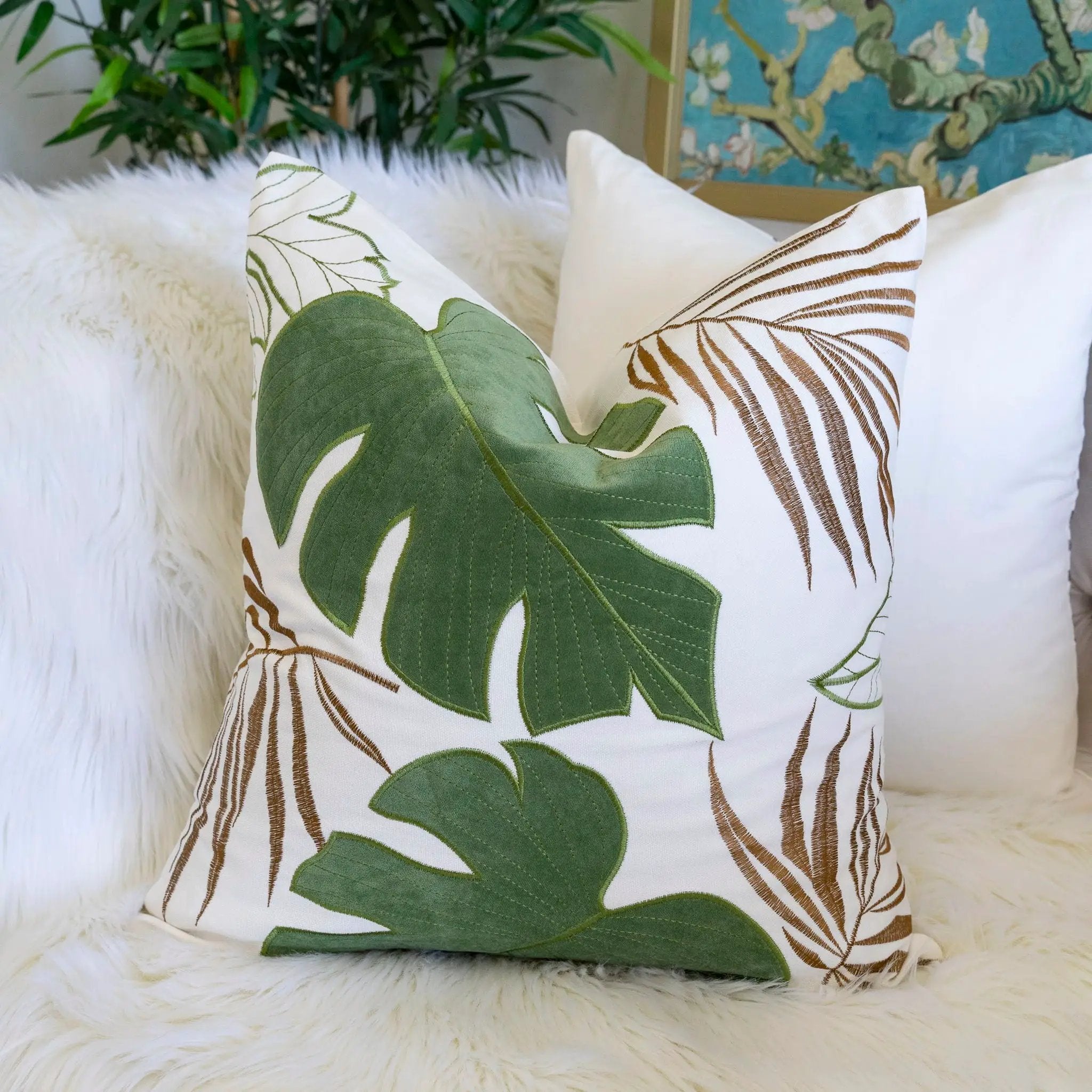 Autumn Vibes Leaf Accent Pillow by Unique Piece Furniture