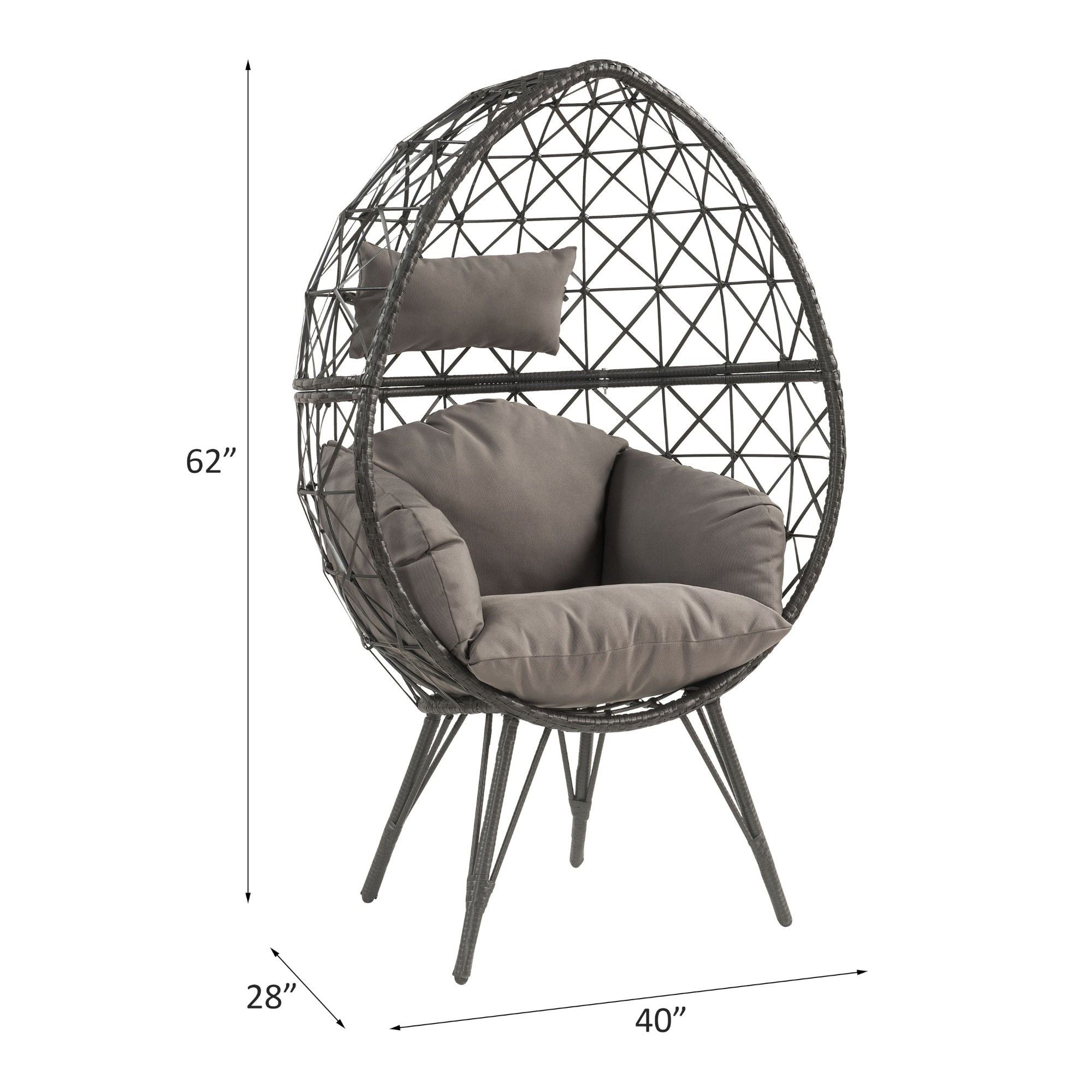 Aeven - Patio Lounge Chair - Light Gray by HouseOfZazla