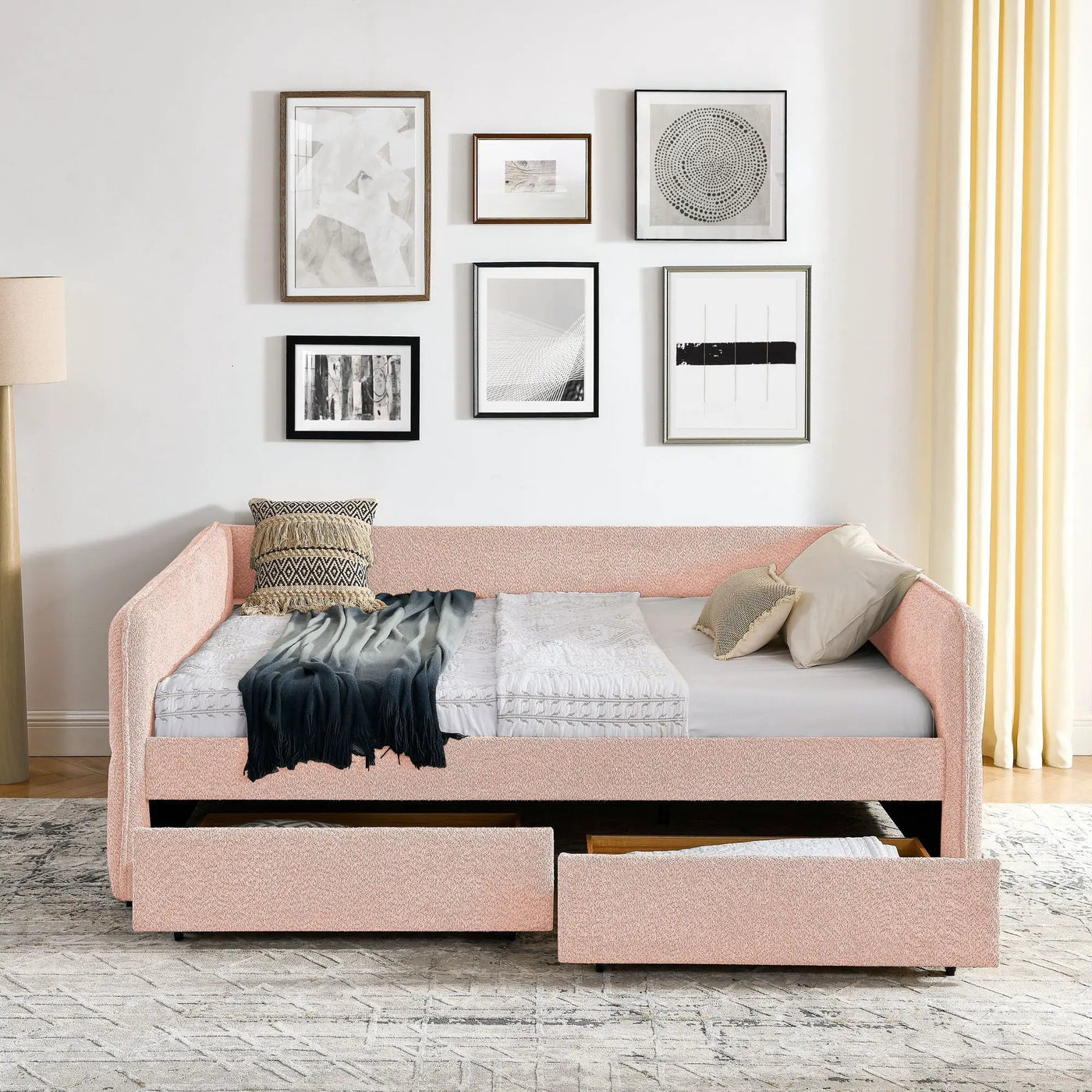 Upholstered Daybed & 2 Drawers by HouseOfZazla