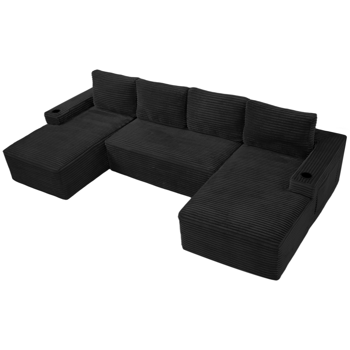 Compressible U-Shaped Sectional Sofa Set by HouseOfZazla