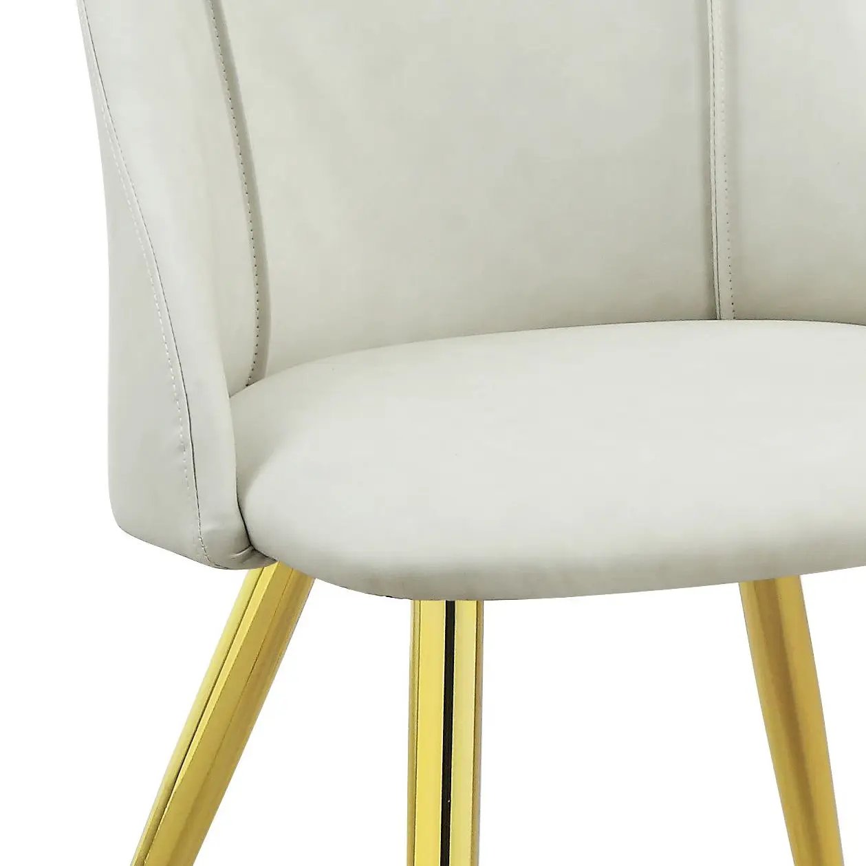 Gaines - Synthetic Leather Side Chair (Set of 2) - White by Unique Piece Furniture