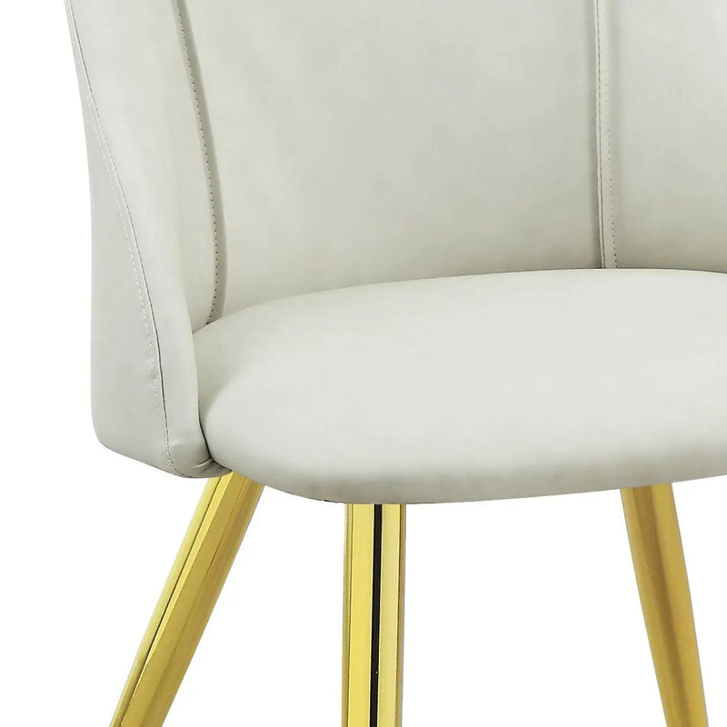 Gaines - Synthetic Leather Side Chair (Set of 2) - White by Unique Piece Furniture