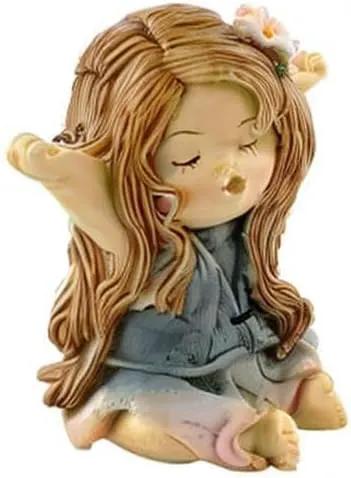 Top Collection Miniature Fairy Garden and Terrarium Statue, Little Fairy Yawning by GreenHaven Gardens