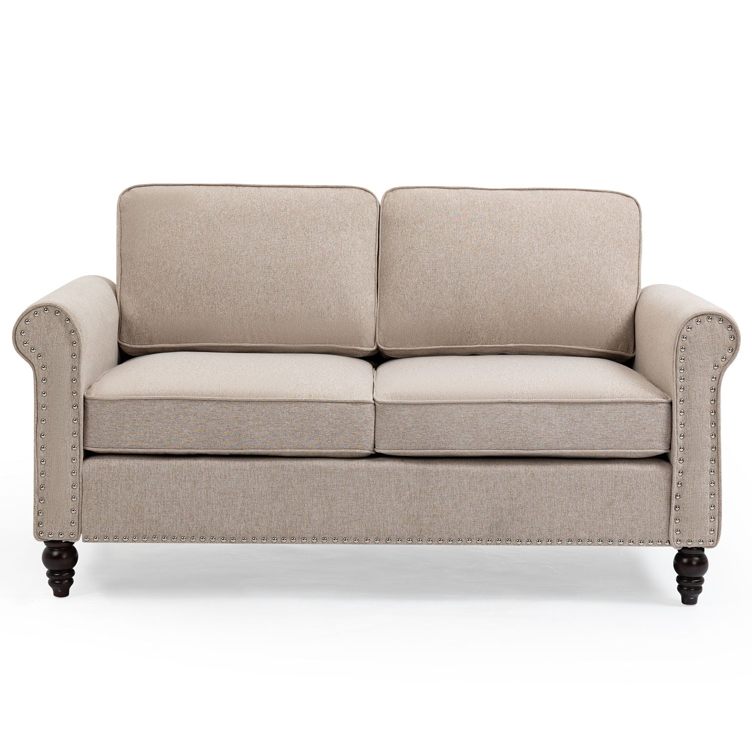 Loveseat Sofa, Mid-Century Modern Couches For Living Room, Button Tufted Sofa by HouseOfZazla