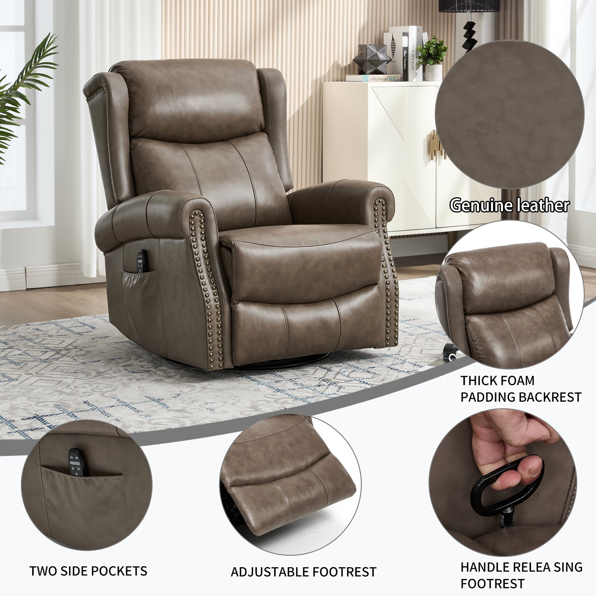 Heat Massage Manual Recliner Chair by HouseOfZazla