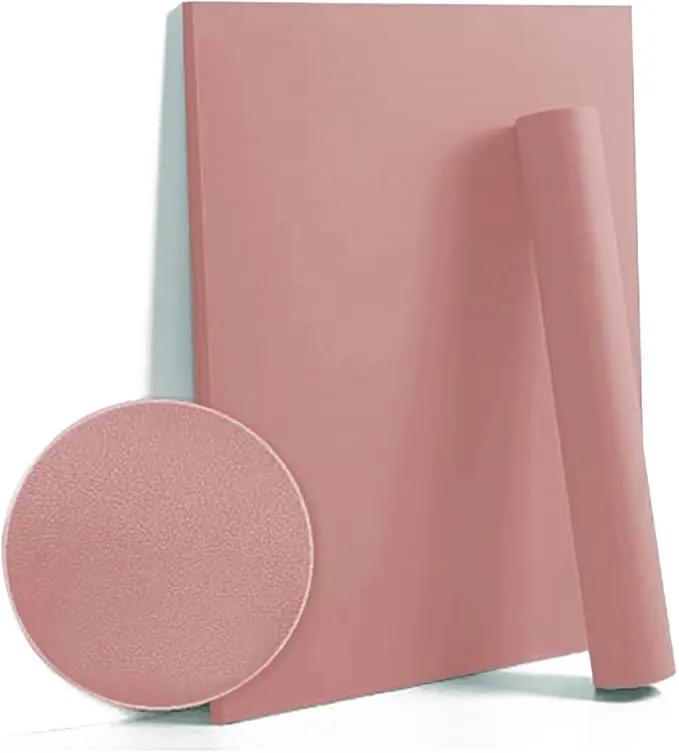 Dimoon 110''x17.7'' Pink Peel and Stick Wallpaper Contact Paper Modern Self Adhesive Wall Paper Removable Renter Friendly Textured Solid Color Shelf Cabinet Vinyl Roll (110''x17.7'',Rose Pink) by GreenHaven Gardens