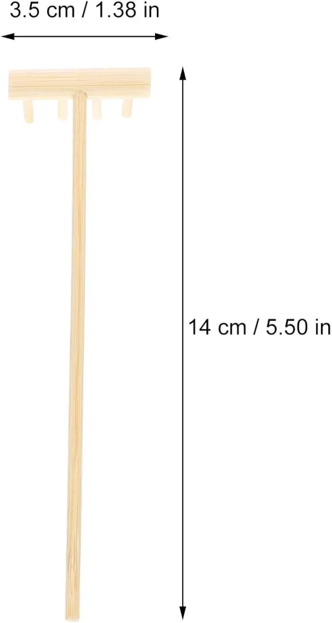 EXCEART Mini Rake Set - 80 Pcs Meditating Sand Zen Garden Accessories - Bamboo & Wood Adjustable Tools by GreenHaven Gardens