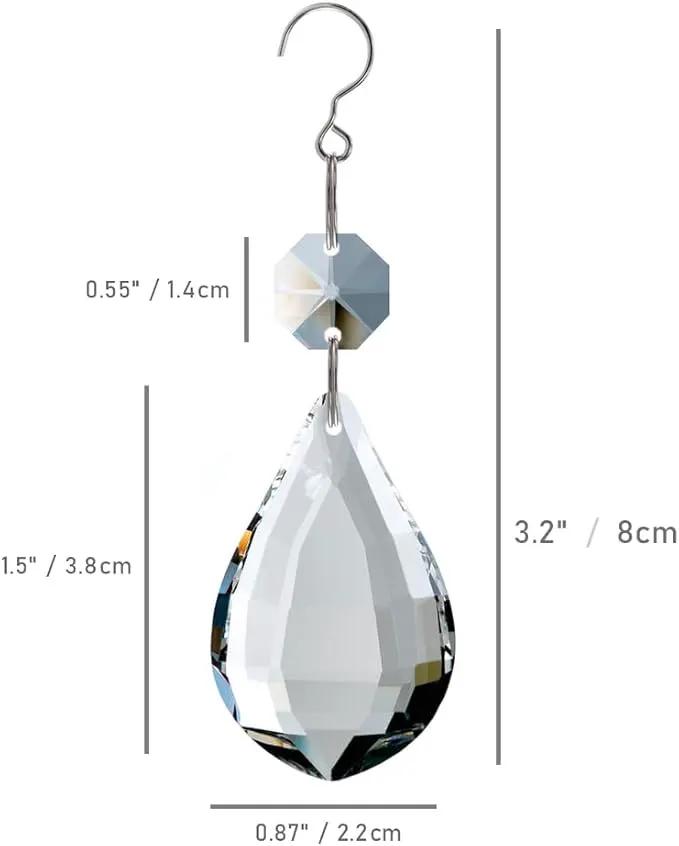 12pcs Crystal Suncatchers, Hanging Crystals Chandelier Prisms for Windows, Rainbow Maker Home Decoration by GreenHaven Gardens