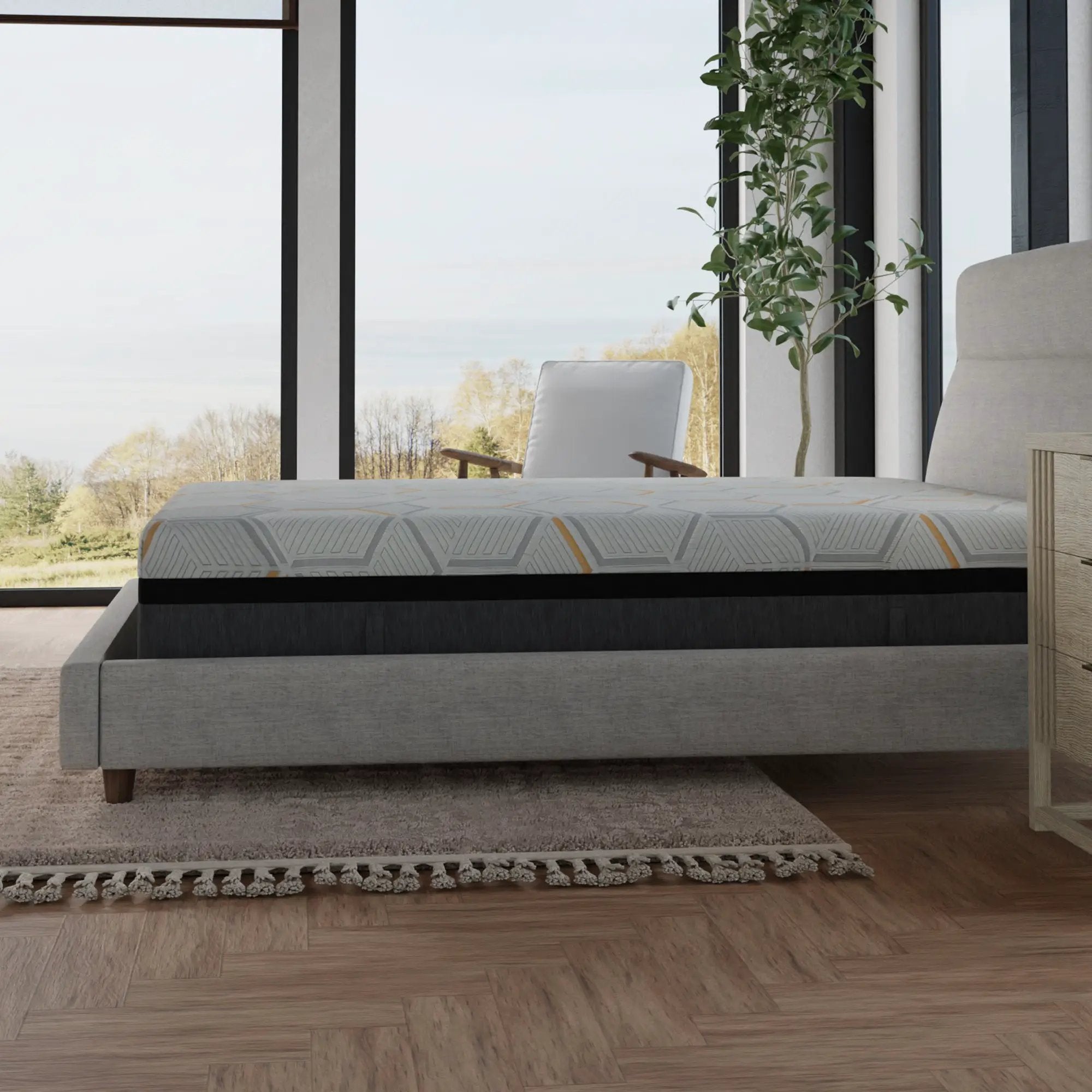 Hybrid Copper Gel Cooling Memory Foam Mattress with Edge Support by HouseOfZazla