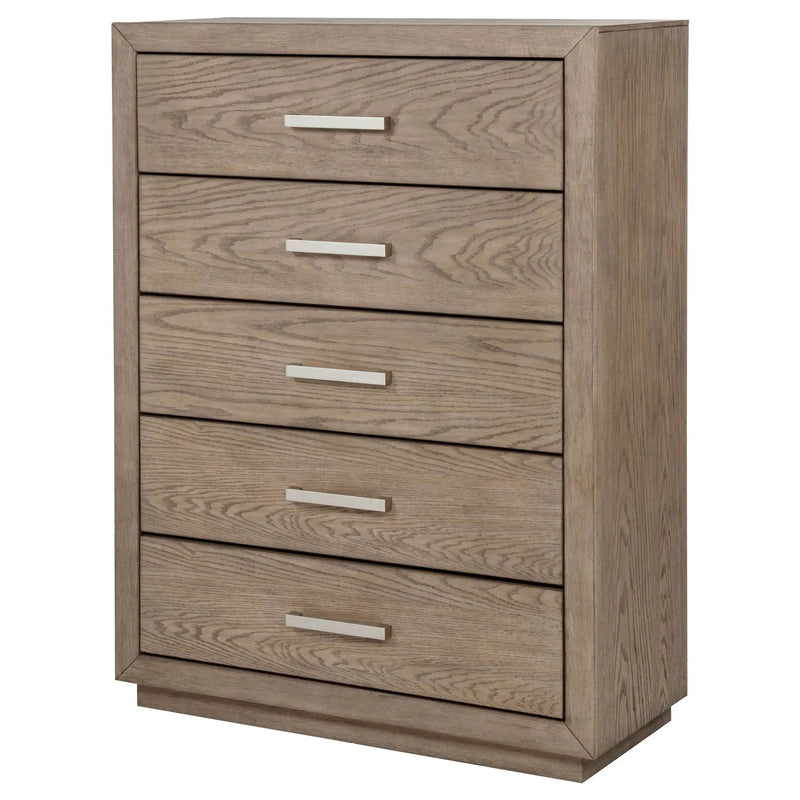 Gibbons Barley - 5 Drawer Bedroom Chest - Brown by HouseOfZazla