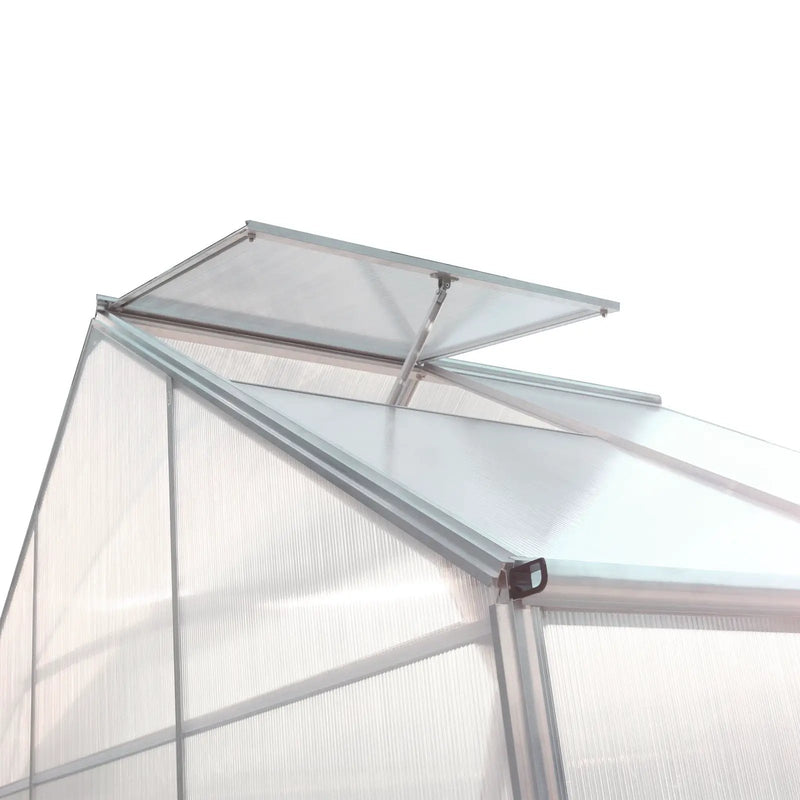 Polycarbonate house, Heavy Duty Outdoor Aluminum Walk-In House Kit With Rain Gutter, Vent And Door For Backyard Garden by HouseOfZazla