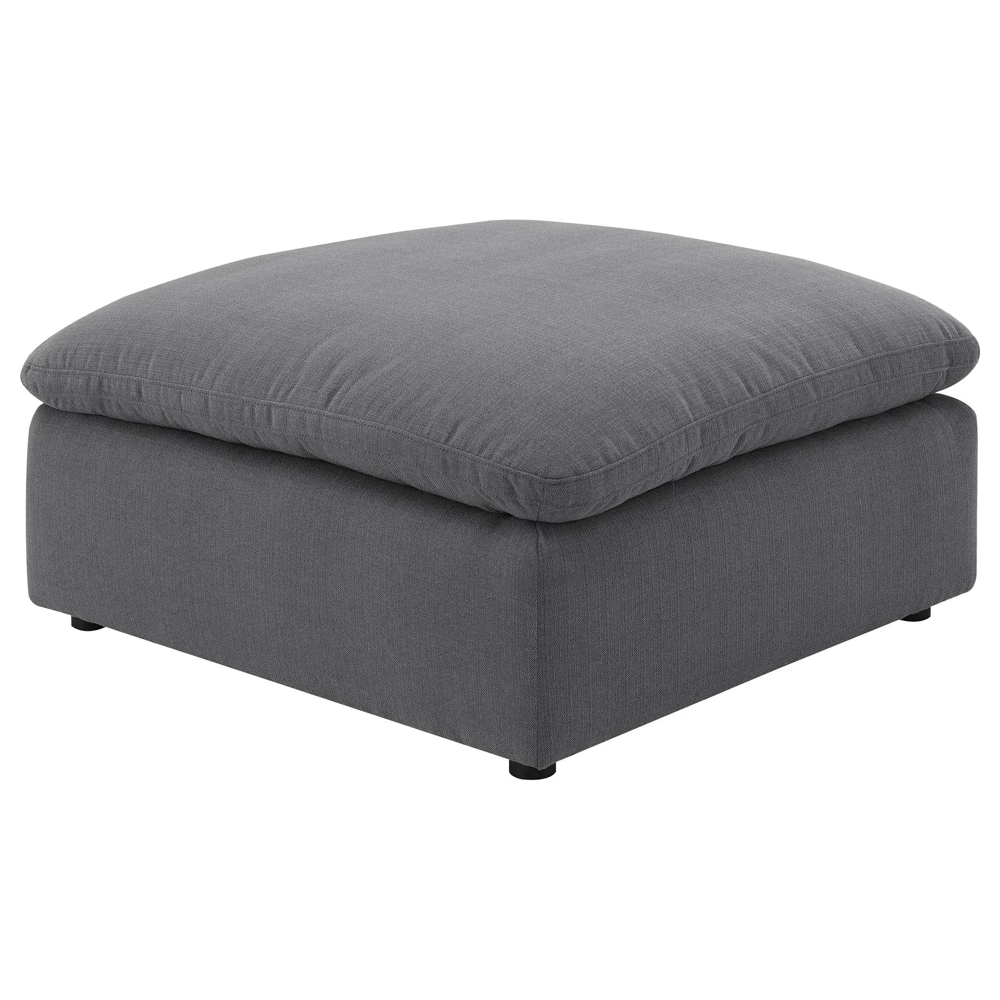 Hobson Square Upholstered Ottoman Charcoal by Unique Piece Furniture