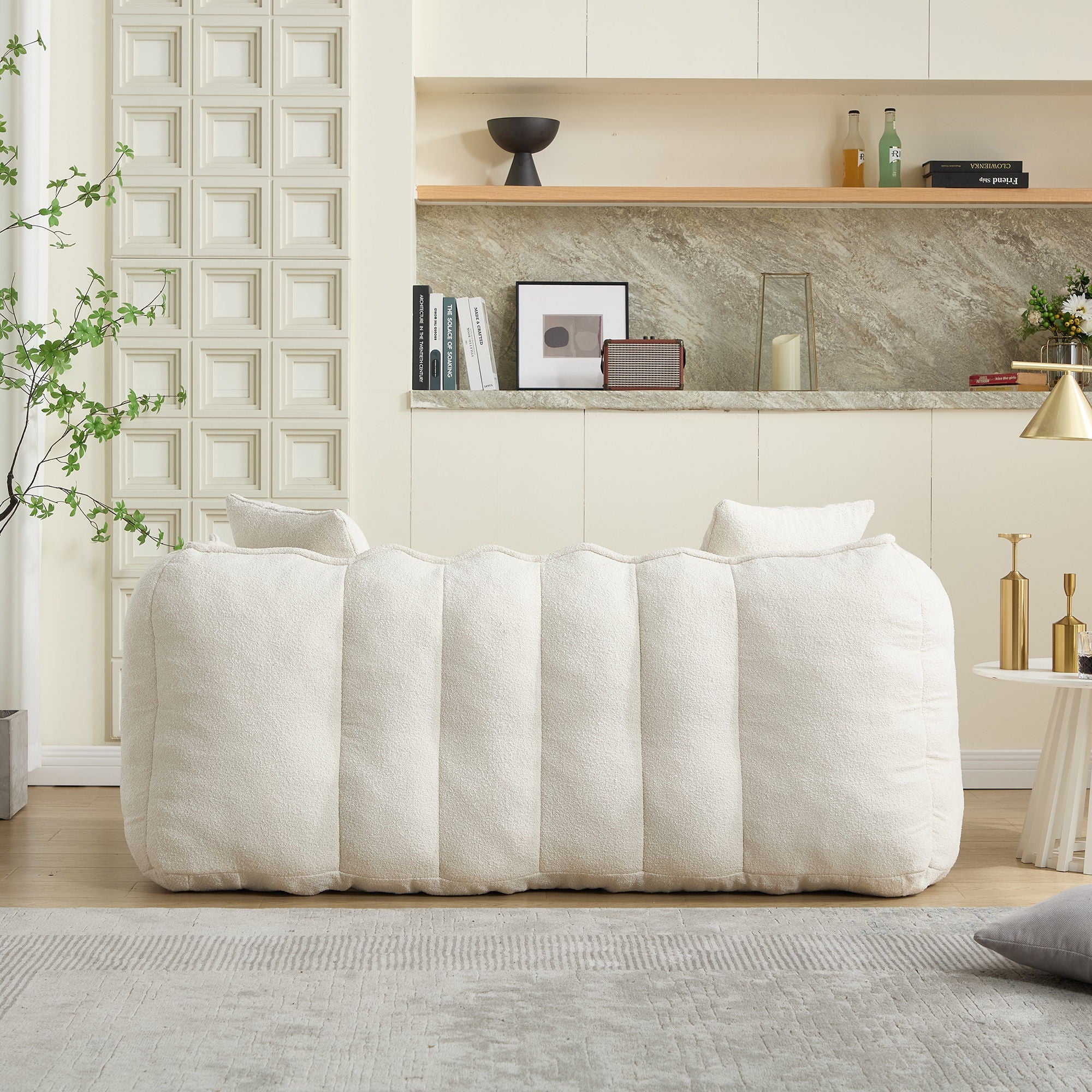 Cozy Beanbag Chair With High Resilience Foam Core For 2 by HouseOfZazla