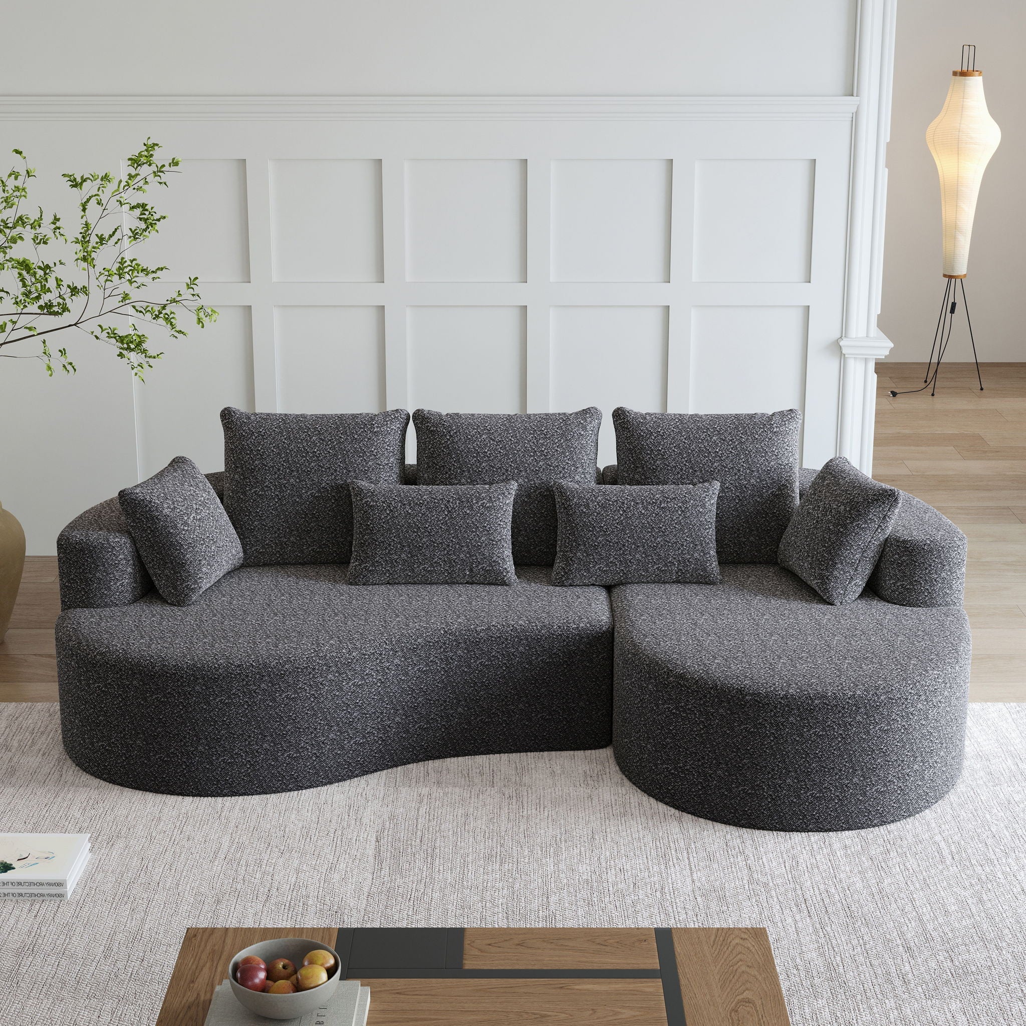 Curved Oversized Sectional Sofa With Extra Deep Seat by HouseOfZazla