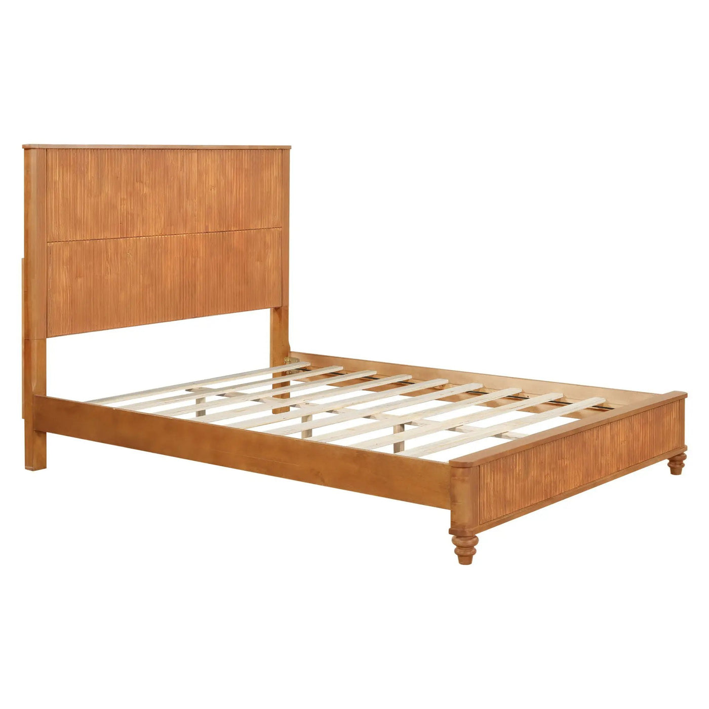 Platform Bed Frame With Tall Headboard by HouseOfZazla