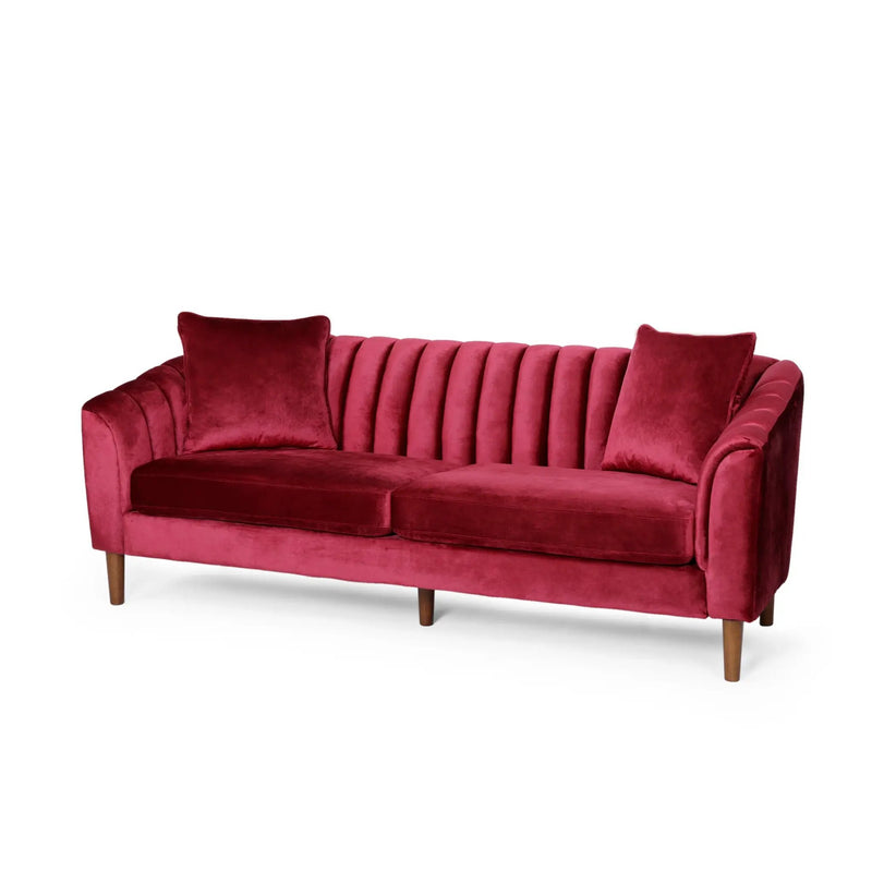 3-Seater Sofa (Wine Red) by HouseOfZazla