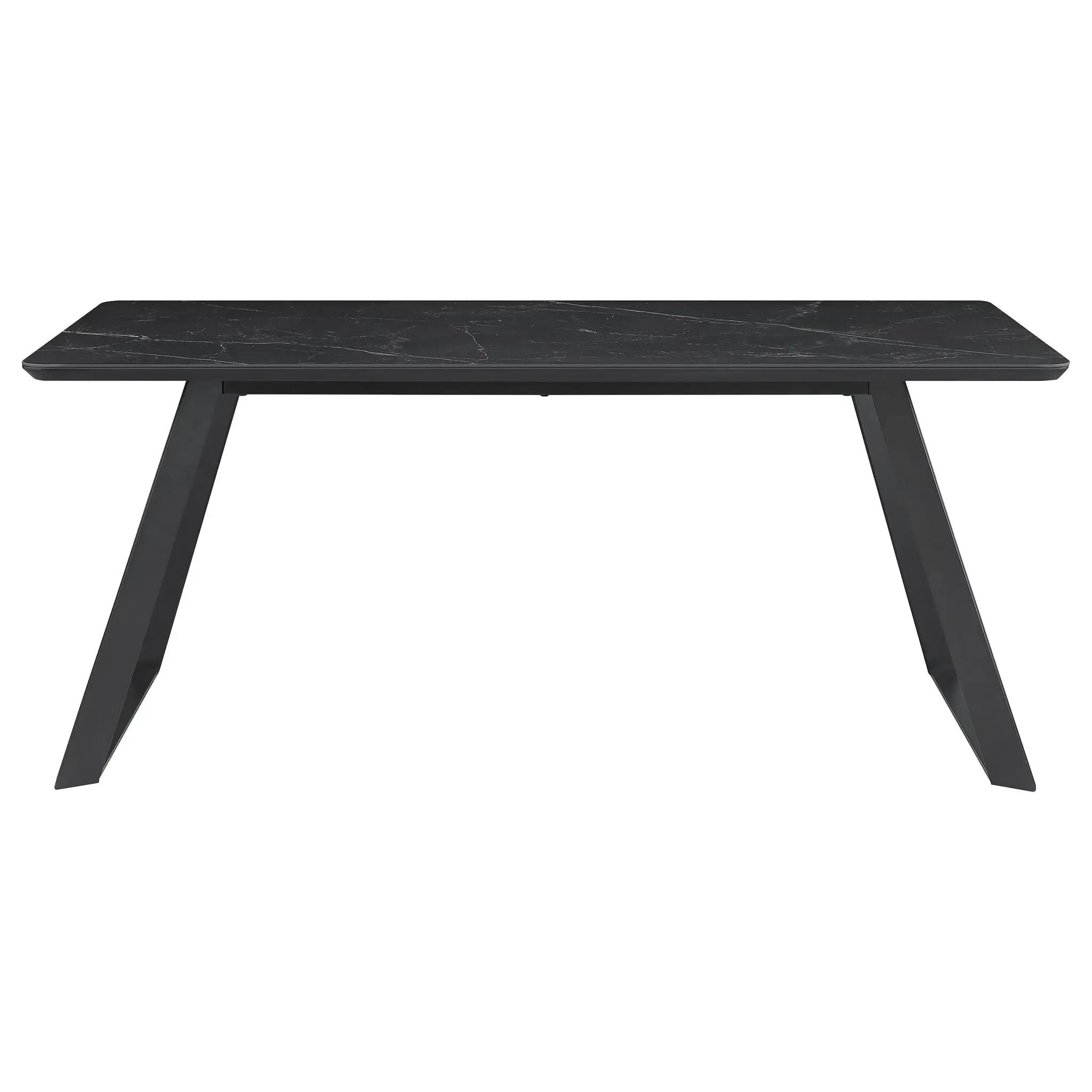 Smith - Rectangular Top Dining Table With 3 Drawers - Black by HouseOfZazla