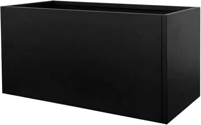 Galvanized Steel Metal Planter Rectangular Indoor Black Planter Box Large Outdoor Planters Steel 31.5" x 16" x 16" Commercial Residential for Patio, Deck, Garden by GreenHaven Gardens
