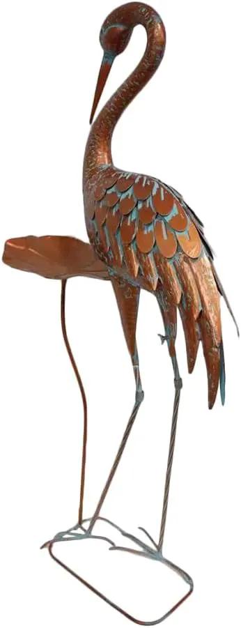 Crane Statue Metal Crane Sculpture Garden Decoration Metal Yard Art for Patio Lawn Backyard Outdoor Decoration by GreenHaven Gardens