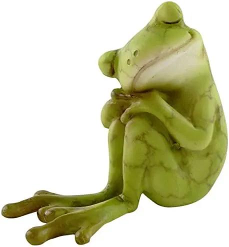 Top Collection Miniature Fairy Garden and Terrarium Statue, Frog Resting by GreenHaven Gardens
