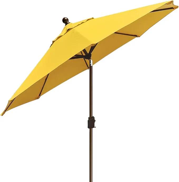 EliteShade USA 10-Year-Non-Fading 10Ft Market Umbrella Patio Umbrella Outdoor Table Umbrella with Ventilation, Sunflower Yellow by GreenHaven Gardens