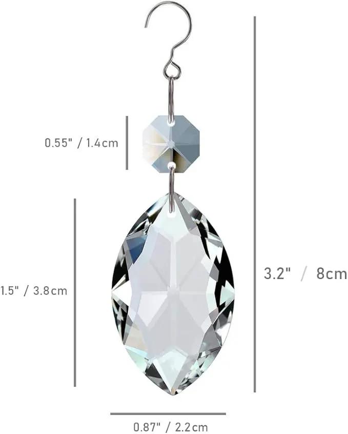 12pcs Crystal Suncatchers, Hanging Crystals Chandelier Prisms for Windows, Rainbow Maker Home Decoration by GreenHaven Gardens