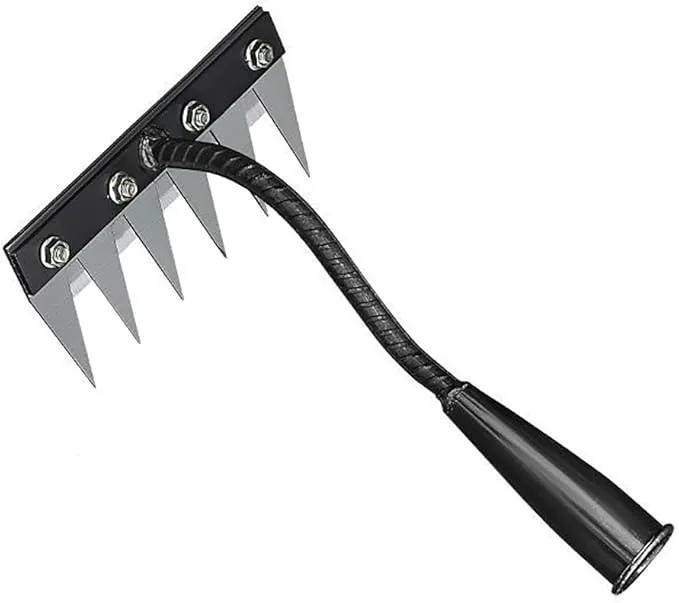 Gardening Hand Weeder Puller Tool, Manual Weeder with Detachable Blade Weeder Puller Tool,High-Carbon Steel Weed Removal Tool for Farm Lawn Garden, 5/6/7/8 Teeth Sizes (6 Teeth) by GreenHaven Gardens