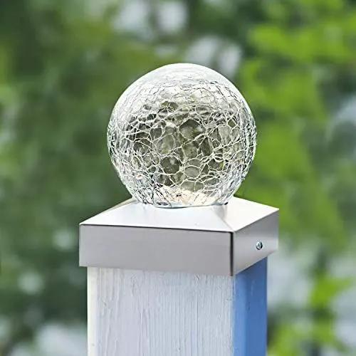 2PK Solar Post Cap Lights - Waterproof Outdoor Caps for Deck, Fence, Patio, LED Garden Decorative Lighting for Wooden or Vinyl Posts - Warm White by GreenHaven Gardens