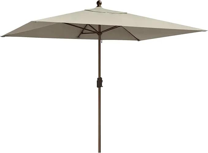 EliteShade USA 10-Year-Non-Fading 6.5x10Ft Rectangular Market Umbrella Patio Umbrella Outdoor Table Umbrella with Ventilation, Antique Beige by GreenHaven Gardens