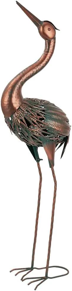 VEWOGARDEN Heron Outdoor Statues Metal Crane Garden Sculptures & Statues for Yard Lawn Patio Pool Outside Decorations, Bronze by GreenHaven Gardens