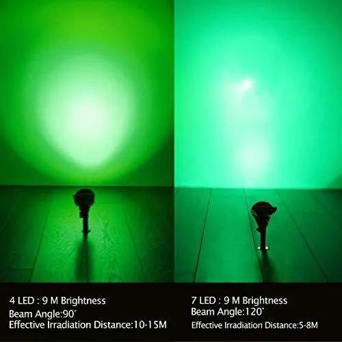 T-SUNUS Green Solar Lights Outdoor 2 Pack, IP65 Waterproof Solar Spotlight, Auto-on/Off Security Wall Light Landscape for St. Patrick's Day Halloween Christmas Tree Patio Yard Garden Driveway Pool by GreenHaven Gardens