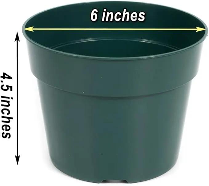 DAPERCI inches Nursery Pot Plant Grow Sturdy Flower pots in Bulk Price 20P Green by GreenHaven Gardens