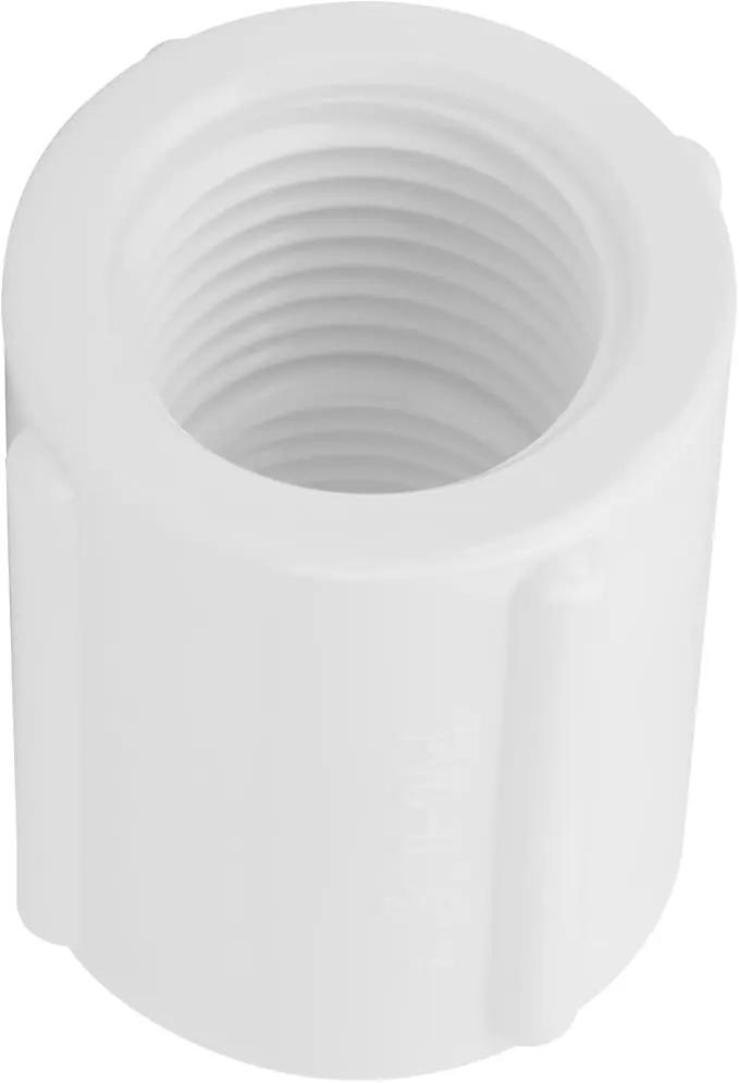 10Pack 1/2" Double Female Thread PVC Pipe Coupling Adapter Pipe Fitting Connector SCH40 1/2Inch Female to Female Threaded PVC Coupling Pipe Fitting for Sprinkler,Irrigation,Swimming Pools by GreenHaven Gardens