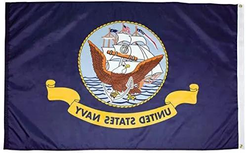 FlagSource U.S. Navy Nylon Military Flag, Made in The USA, 2x3' by GreenHaven Gardens