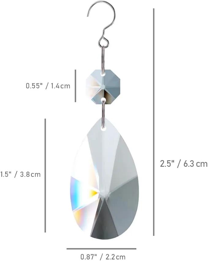 12pcs Crystal Suncatchers, Hanging Crystals Chandelier Prisms for Windows, Rainbow Maker Home Decoration by GreenHaven Gardens
