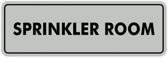 Signs ByLITA Standard Sprinkler Room Sign (Lt Gray) - Large by GreenHaven Gardens