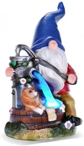 Garden Gnome Statue, Gnome Decoration for Yard with Blue Solar Light, Patio Porch Yard Garden Decor for Outside, Lawn Ornament by GreenHaven Gardens