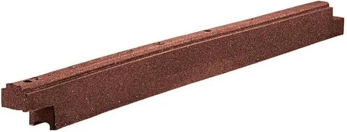 Playsafer Rubber Playground Border Edging Kit, 6' Flexible Heavy Duty Rubber Interlocking Playground Timber, No Dig Easy to Install (Neutral Brown, 4 Pack) by GreenHaven Gardens