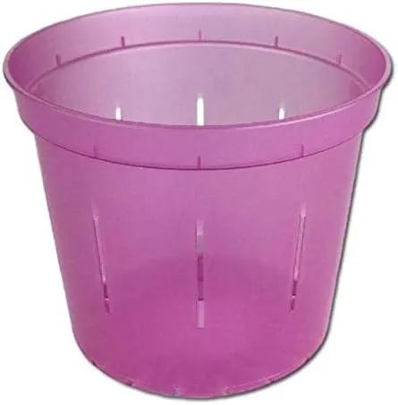 rePotme 6" Slotted Clear Orchid Pots 3 Pack (Rose Quartz) by GreenHaven Gardens